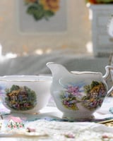 3560 كريمر وزبدية انتيك من رويال ڤيل Royal Vale