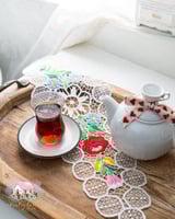 3677 مفرش تطريز ملون كلاسيكي (رقم 9)