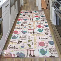 3148 سجادة أواني المطبخ المميزة (ملونة)