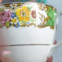 3434 كوب مع صحن انتيك من فيكتوريا وتودور