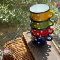 8140 كوب معدني منقط صغير (متوفر بعدة ألوان)