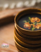 3635 طقم صحون للشاي أنتيك بالتطريز الكلاسيكي