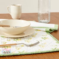 6056 طقم لبادة مع مفرش الزهور الصفراء