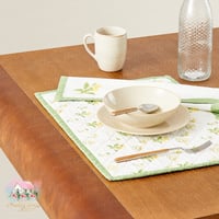 6056 طقم لبادة مع مفرش الزهور الصفراء