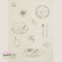 3312 مفرش الخضروات المطرز