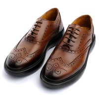 جزمة أوكسفورد بنقشة وينجتيب – لون عسلي