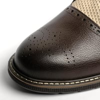 أكسفورد عصري بنقشة بروغ - نعل مريح لون بني