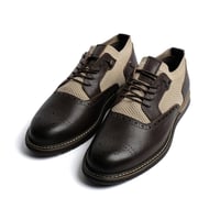 أكسفورد عصري بنقشة بروغ - نعل مريح لون بني