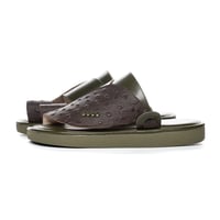 حذاء شرقي باصبع جلد طبيعي تصميم عصري