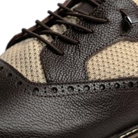 أكسفورد عصري بنقشة بروغ - نعل مريح لون بني