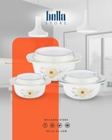 طقم زبادي اركوبال بغطاء شفاف 3 قطعة