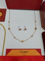 طقم سلسال وحلق كارتير (ذهبي)