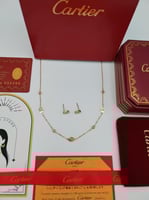 طقم سلسال وحلق كارتير (ذهبي)