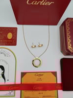 طقم سلسال وحلق كارتير (ذهبي)