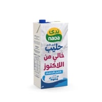 ندى حليب خالي من اللاكتوز كامل الدسم 1لتر