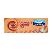 السعودية حليب بالشوكولاتة والكراميل 200 مل × 18