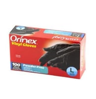 اورينكس قفازات اسود لارج بدون بودرة 100 قفاز