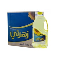 زيت دوار الشمس بلاستيك زهرتي 1.5لتر كرتون شد 6