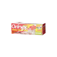 اورينكس | اكياس تقفل بالمزلاج وسط 15 كيس