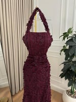 فستان سهرة دانتيل مورد بطانه باربي