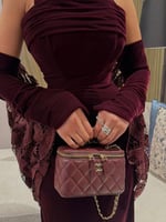 فستان سهرة مخمل دانتيل راقي