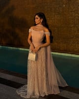 فستان سهرة فخم بدون أكمام