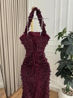 فستان سهرة دانتيل مورد بطانه باربي