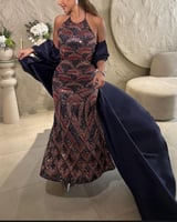 فستان سهرة مرصع خرز