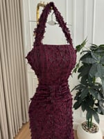 فستان سهرة دانتيل مورد بطانه باربي