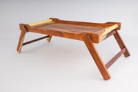 صينية بتصميم طاولة بأرجل قابلة للطي اخشاب طبيعية م...