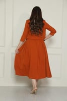 فستان كريب بجاكيت مزين بفصوص وحزام