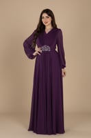 فستان شيفون بكسرات ناعمة لإطلالة أنثوية ساحرة