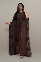 جمبسوت دانتيل انسيابي باللون البني