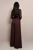 جمبسوت بني أنيق بقصة خصر محددة