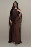 جمبسوت دانتيل انسيابي باللون البني