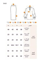 طقم تنورة وبلوزة بطبعة أنيقة