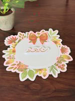 شهادة نجاح بثيم ورد برتقالي