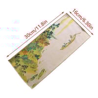 طقم مناشف شاي ماتشا من جلد الغزال