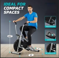 دراجة تمارين هوائية بالمقاومة المروحية – مقابض متح...