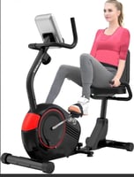 دراجة تمارين مغناطيسية لكبار السن بحامل طاولة [Del...