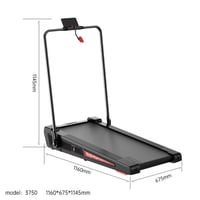 سير جري منزلي يتحمل 110 كجم قوة 1.5 حصان، قابل للط...