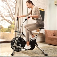 دراجة تمارين هوائية بالمقاومة المروحية – مقابض متح...