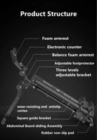 *مقعد تمارين البطن المنحني متعدد المستويات مع شاشة...
