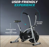 دراجة تمارين هوائية بالمقاومة المروحية – مقابض متح...