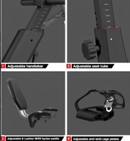 دراجة التمرين المستلقية للبالغين وكبار السن [Delta...