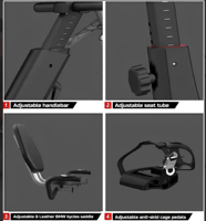 دراجة التمرين المستلقية للبالغين وكبار السن [Delta...