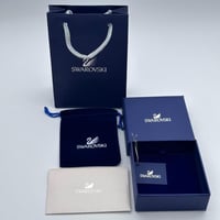 سلسال سوارفسكي ستيل توين فضي واسود