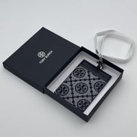 حامل بطاقات عمل توري بورش رصاصي واسود