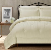 مفرش صيفي فندقي كانون مزدوج 6 قطع - سكري غامق