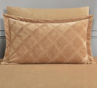 مفرش شتوي فلانيل محفور مربعات كانون مزدوج 7 قطع بي...